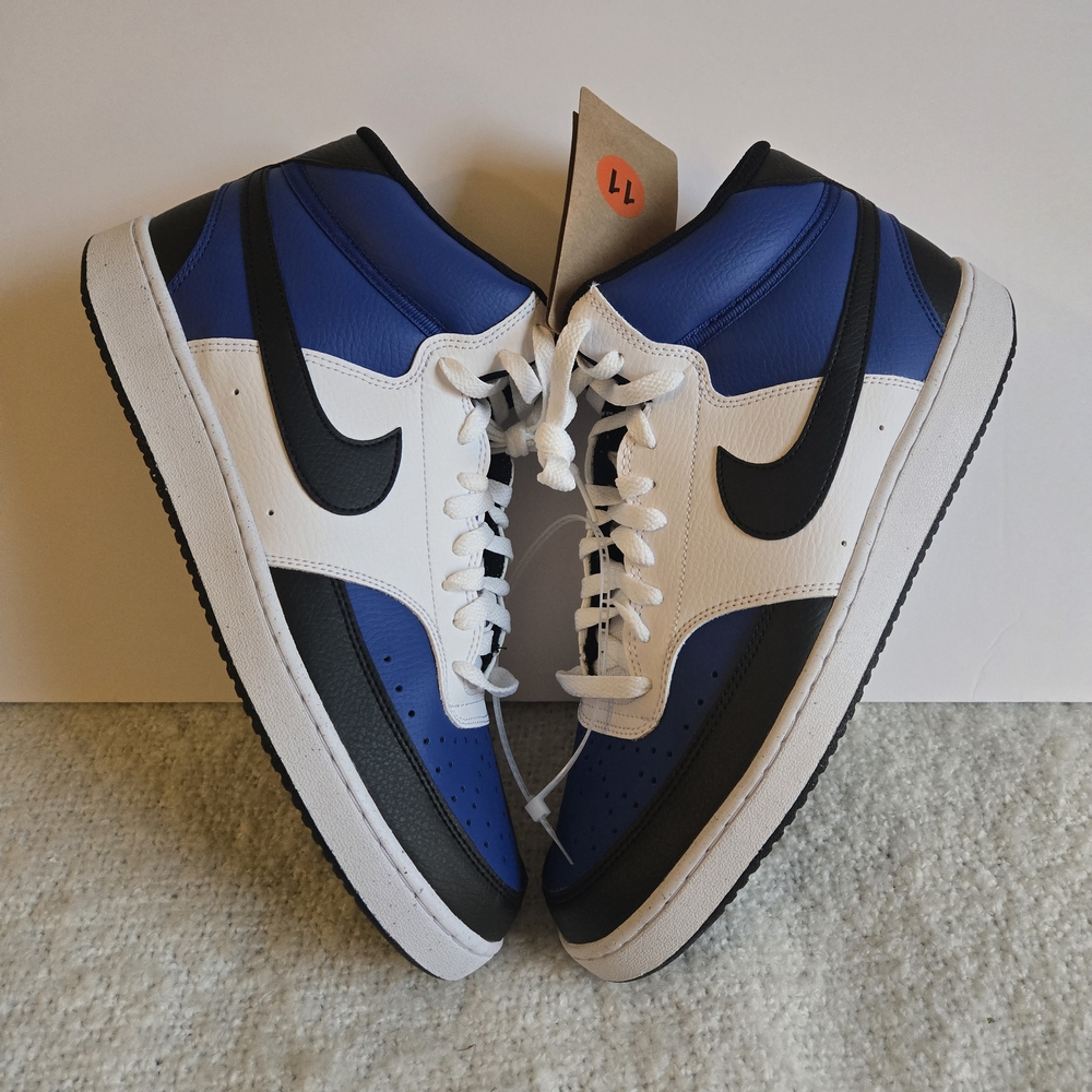 Men’s Nike Court Vision Mid Shoe-Royal Blue/White/Black Size 11 Brand New WT - Picture 5 of 12
